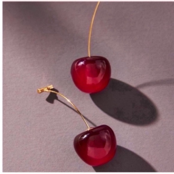 Anthropologie Jewelry - NWOT Anthropologie Cherry Drop Earrings